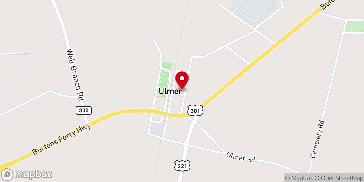 Map showing location of Salkehatchie Church