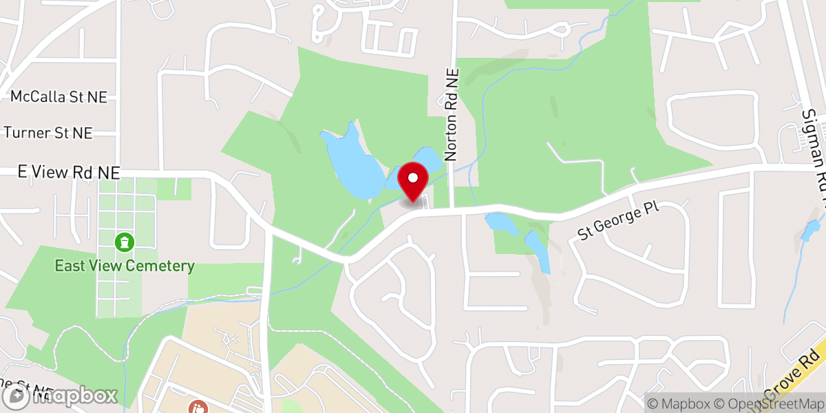 Map showing location of Light of Calvary Baptist Church