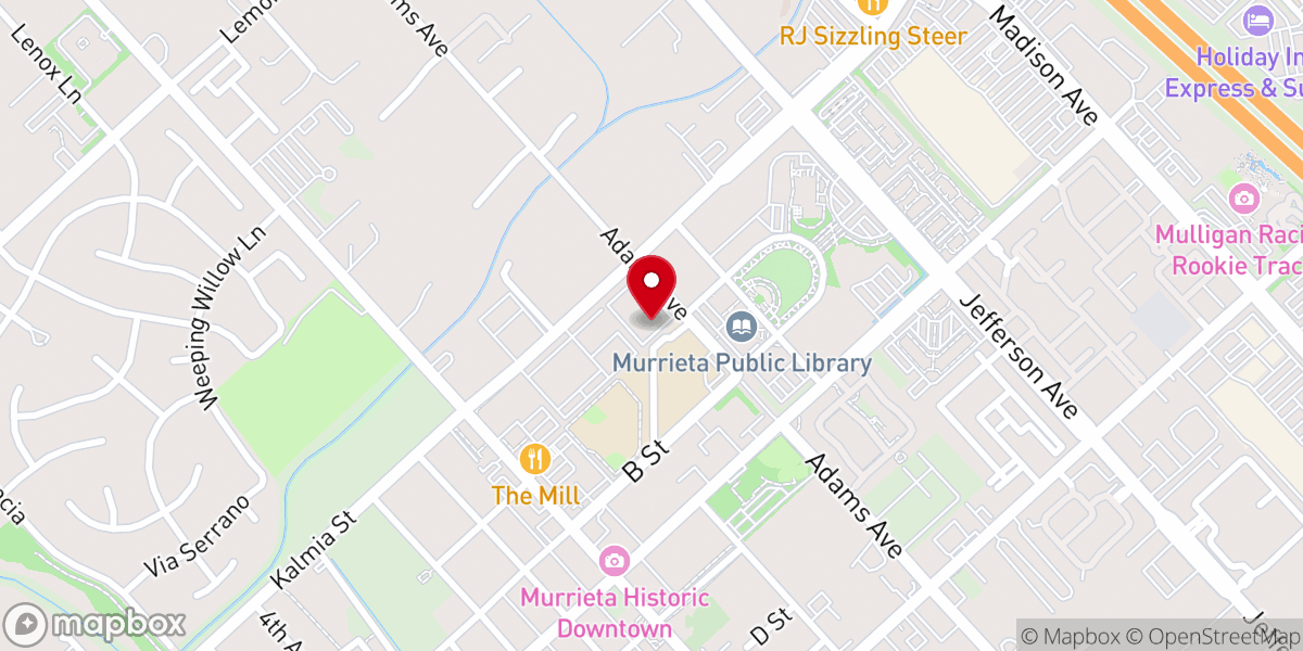 Map showing location of Murrieta United Methodist Church