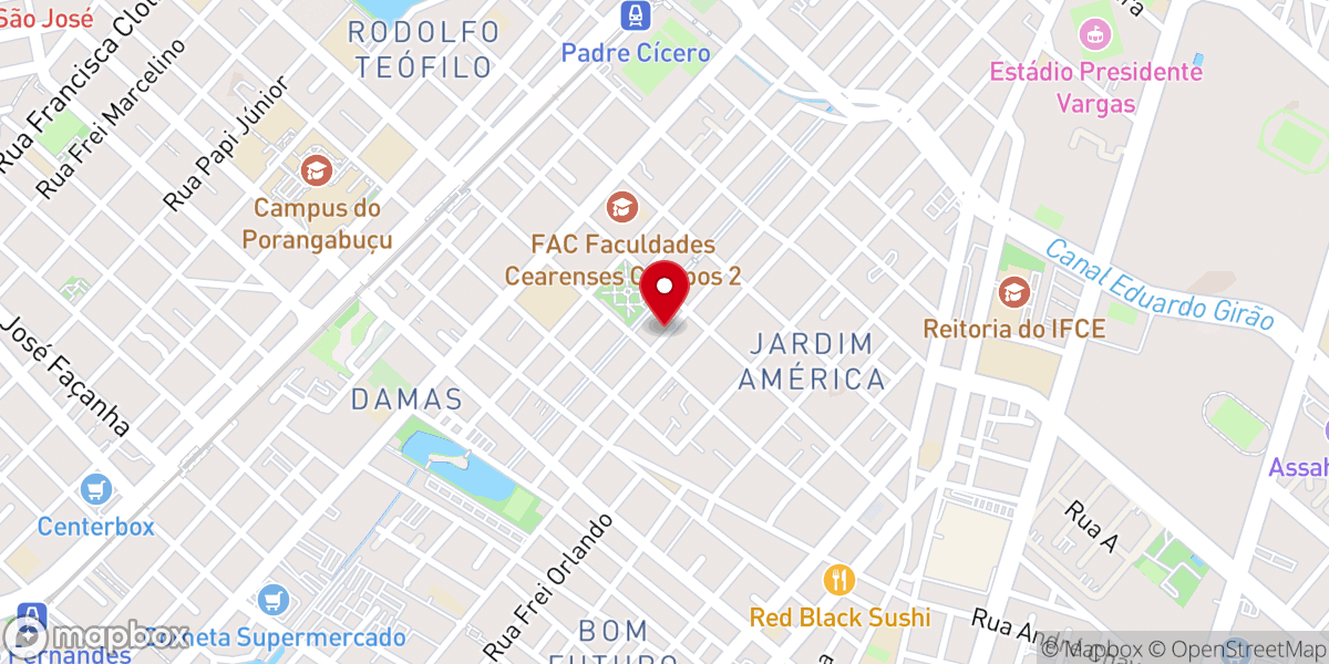 Map showing location of Igreja Batista Missionária - Jardim América