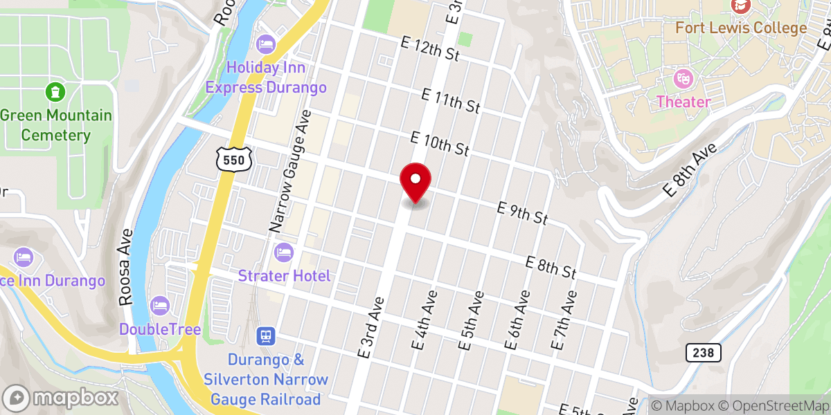 Map showing location of Unitarian Fellowship Church