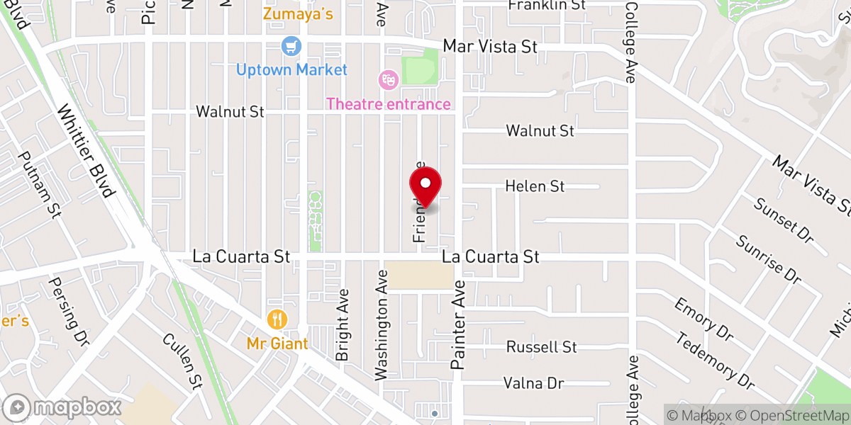 Map showing location of Whittier Pregnancy Center Inc