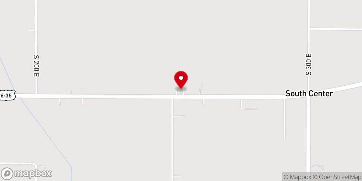 Map showing location of South Center United Baptist Church