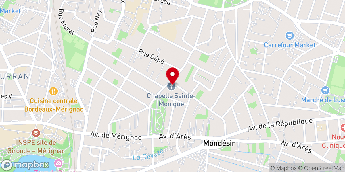 Map showing location of Église Maronite Saint-Charbel