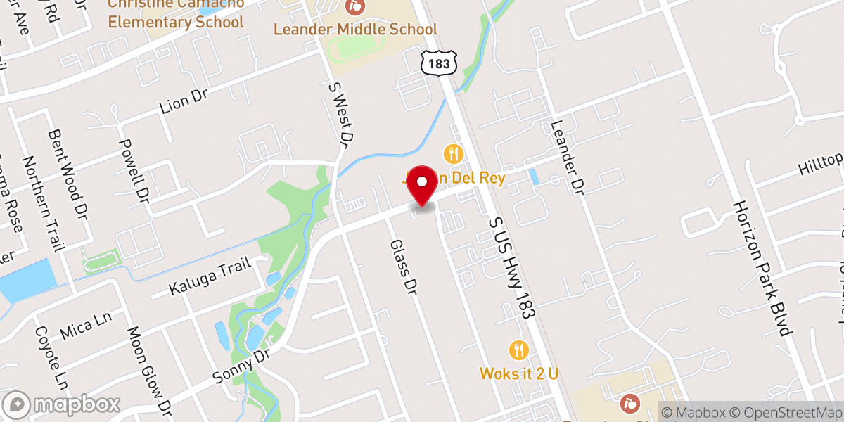 Map showing location of Church of God-Leander