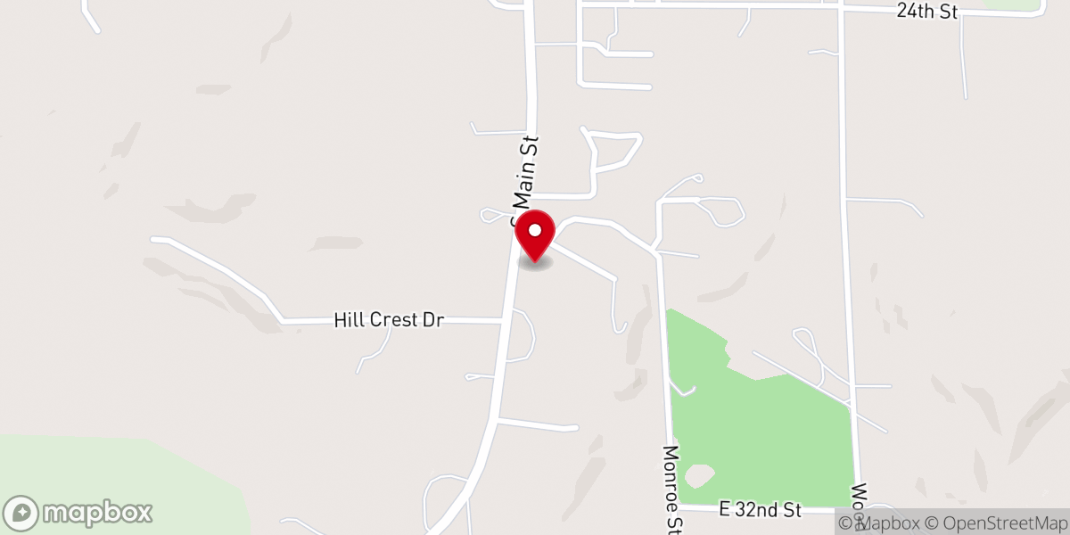 Map showing location of Park Hill Nazarene
