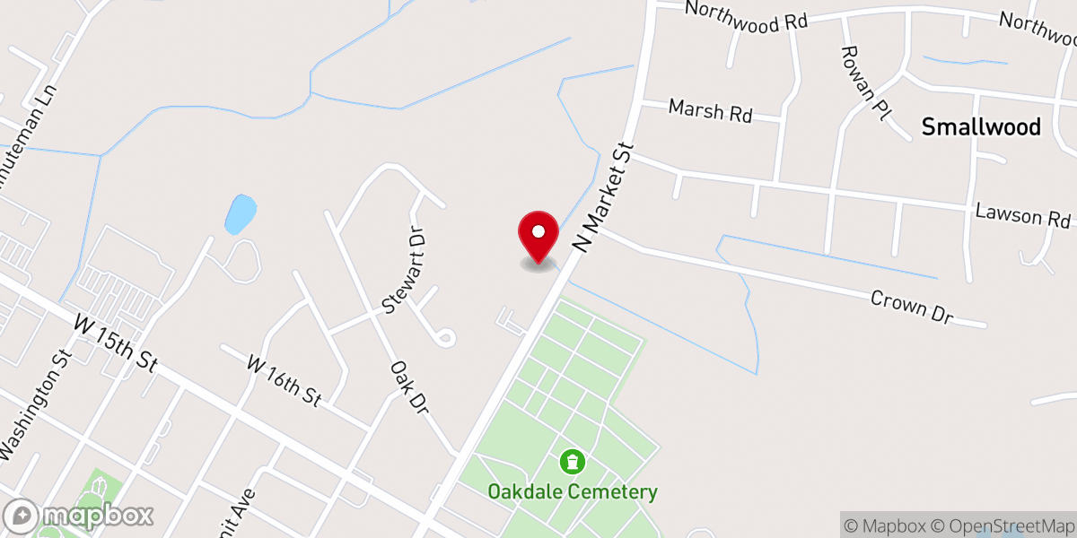 Map showing location of Grace Lutheran Church