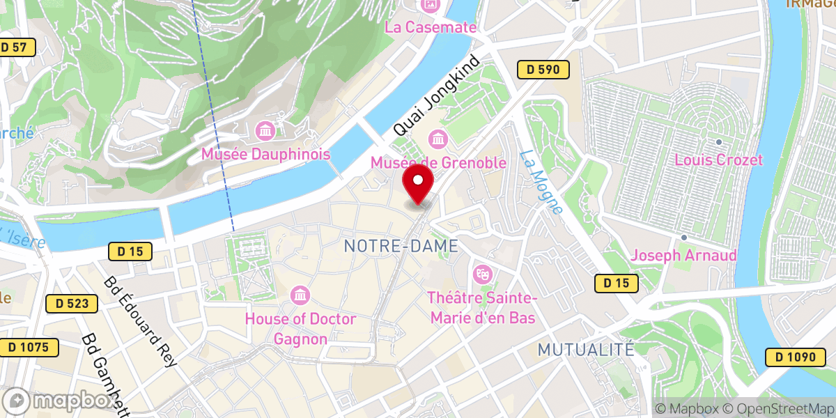 Map showing location of La Bienvenue - lieu d'accueil et d'écoute