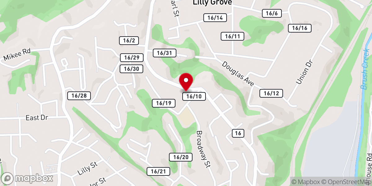 Map showing location of Grace Temple Fellowship Hall