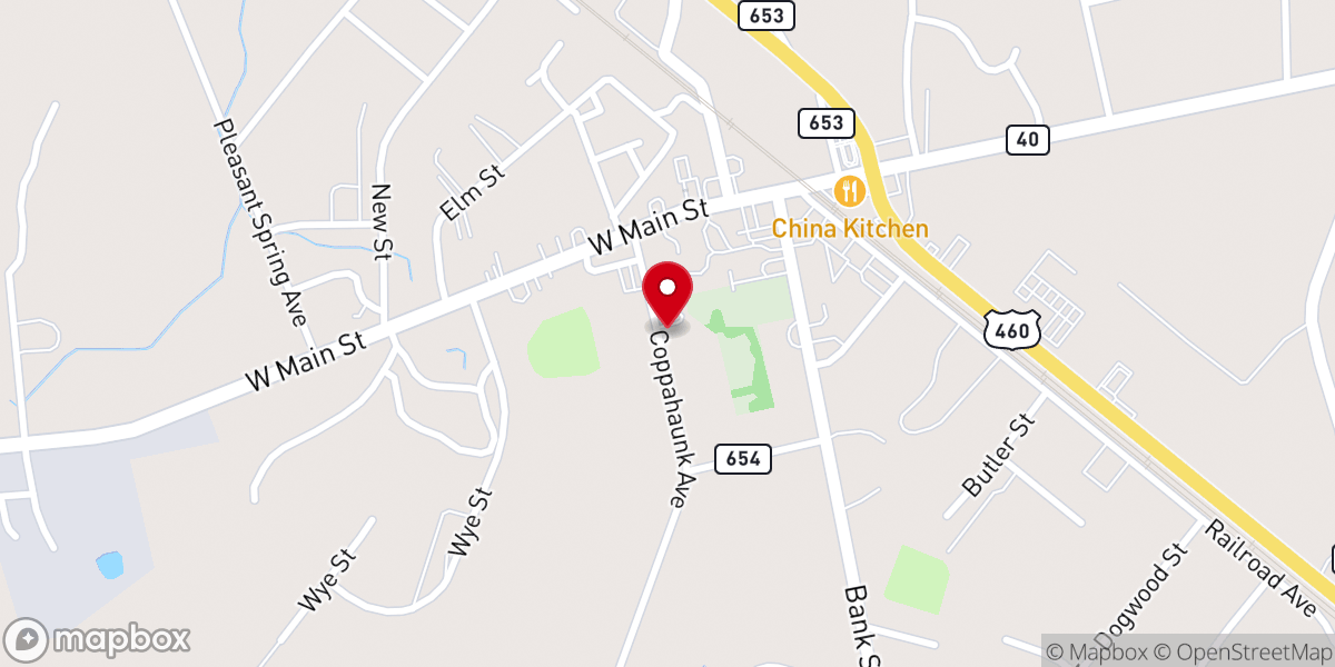 Map showing location of Waverly Congregational Christian Church