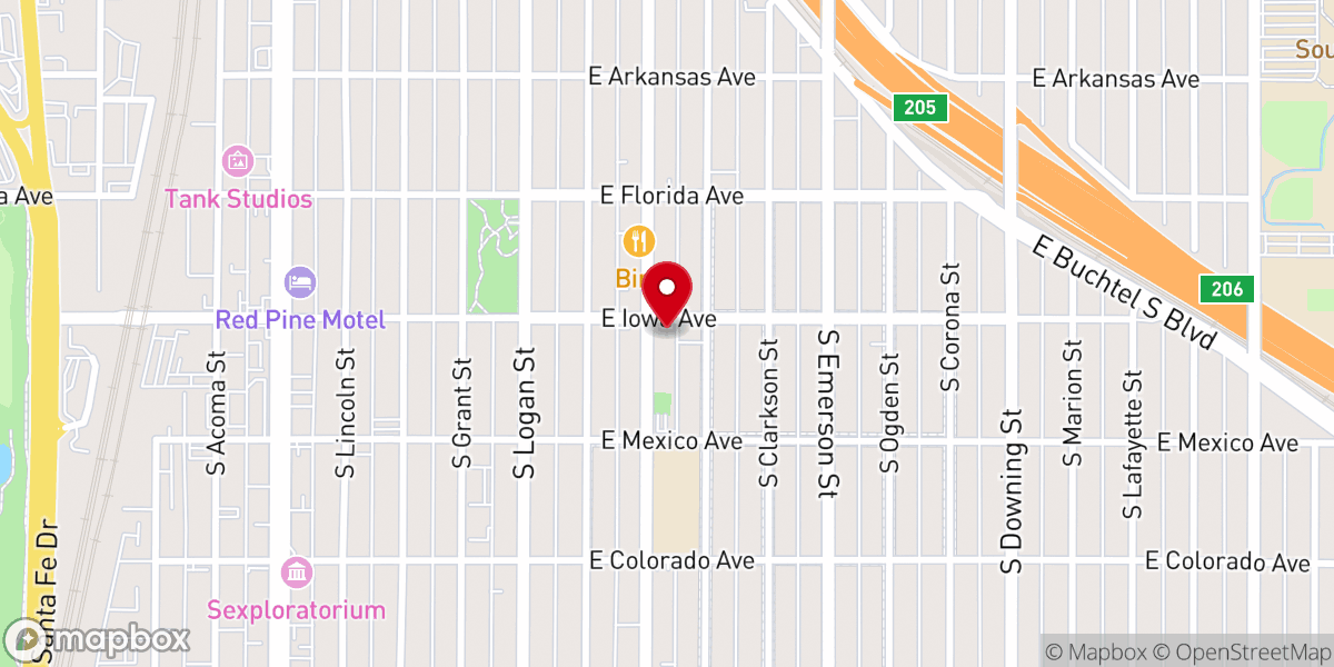 Map showing location of Cameron United Methodist Church