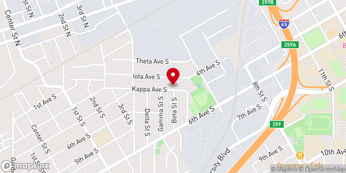Map showing location of Saint Mark Missionary Baptist Church
