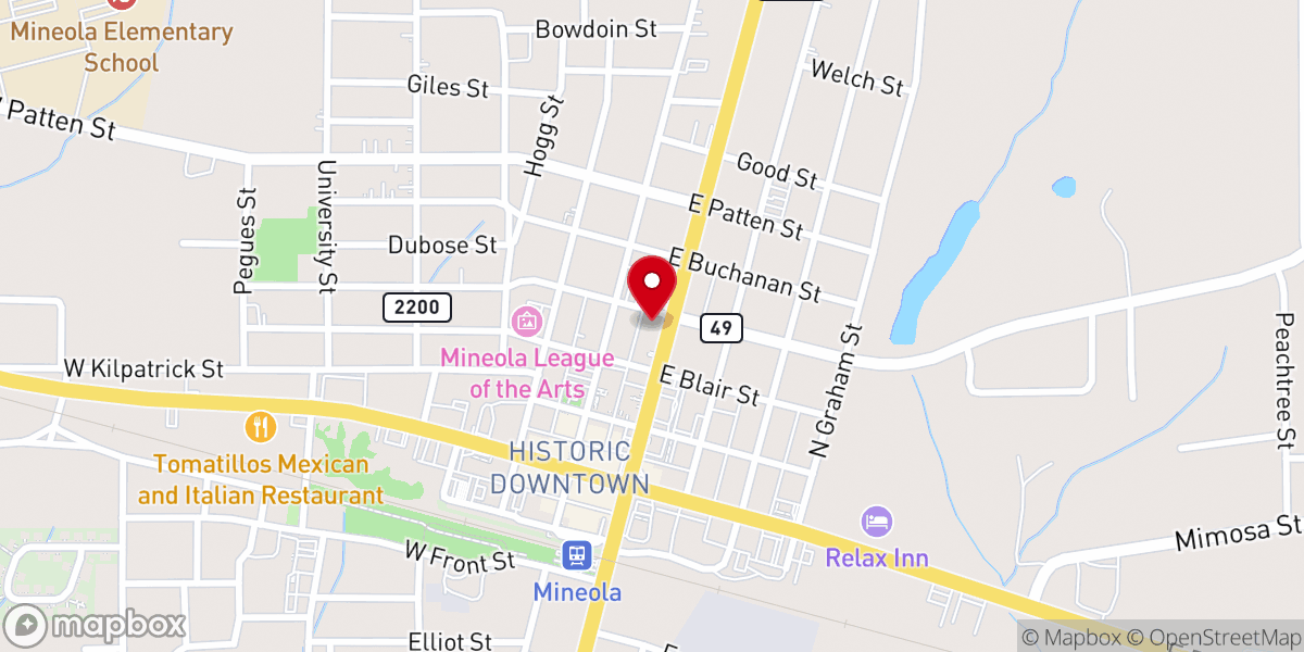 Map showing location of First United Methodist Church Sanctuary
