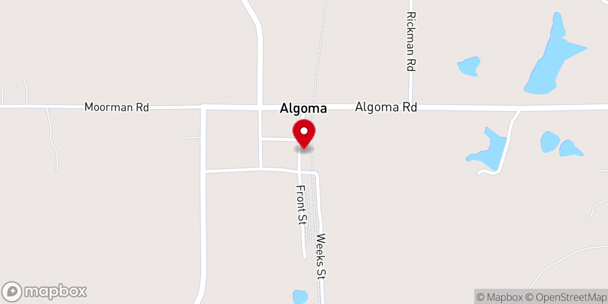 Map showing location of Seafood Junction - Algoma