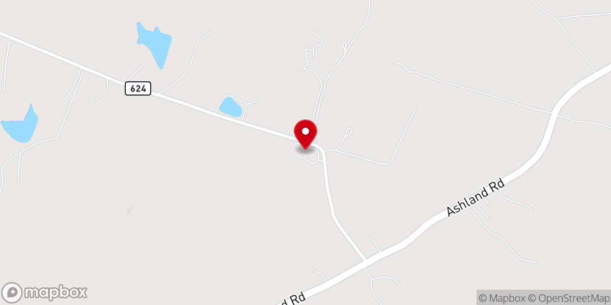 Map showing location of Abner Baptist Church