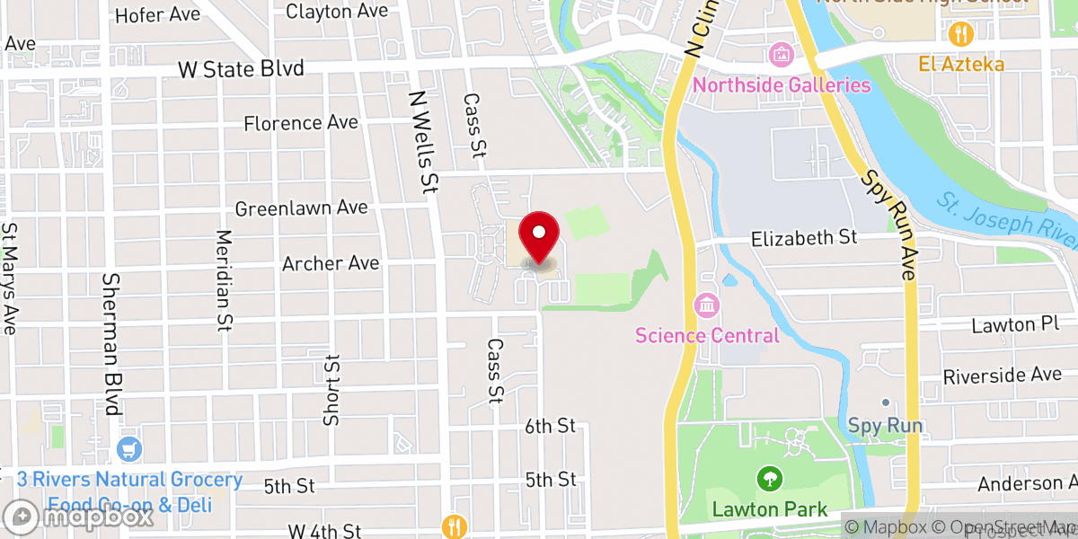 Map showing location of Headwaters Church