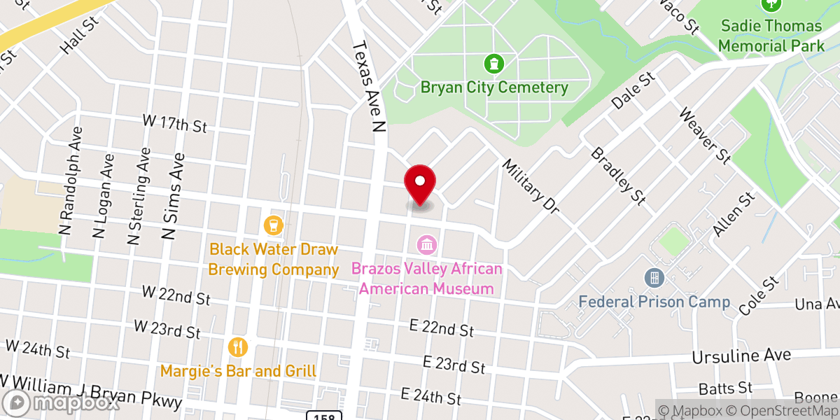 Map showing location of Shiloh Baptist Church