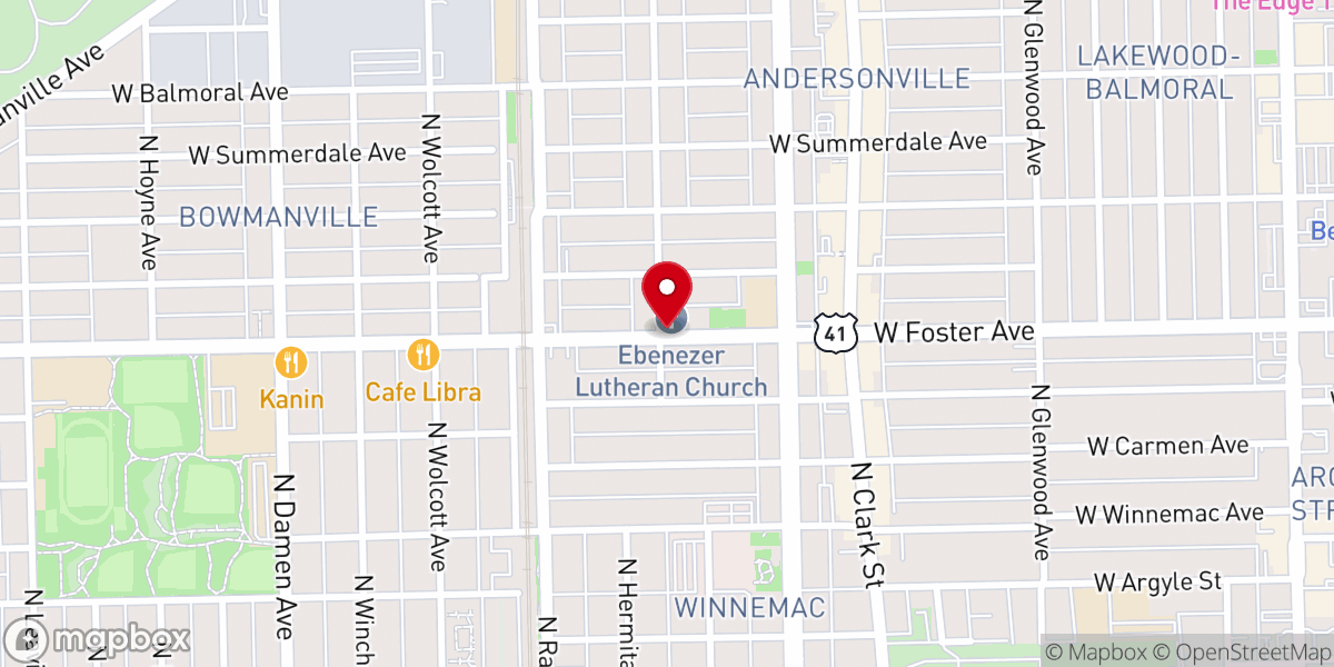 Map showing location of Foster & Paulina