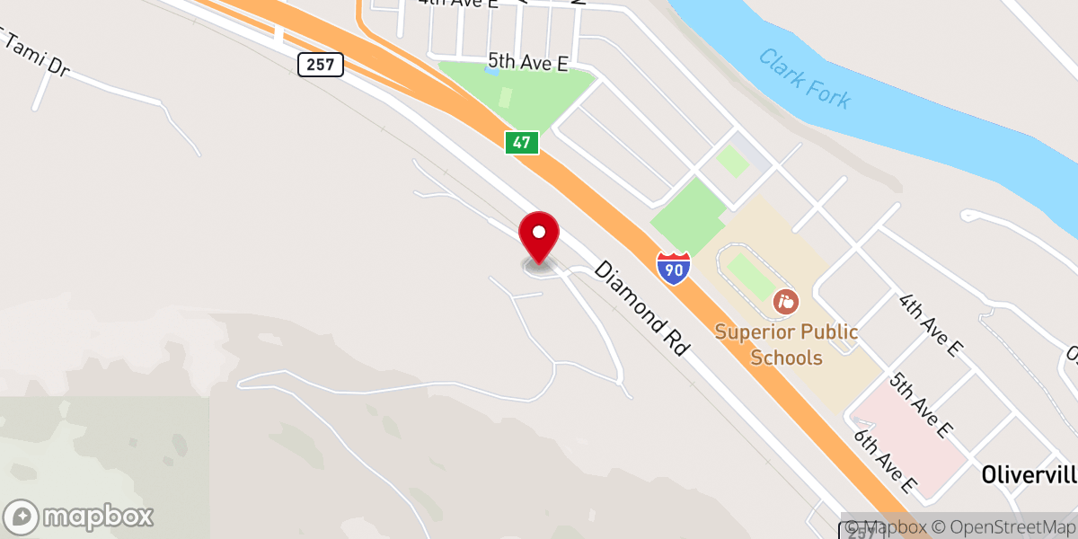 Map showing location of Superior Seventh Day Adventist Church