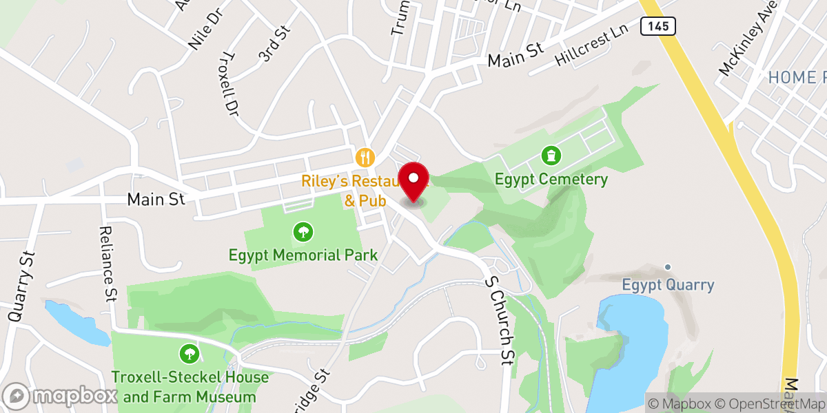 Map showing location of Egypt Community Church