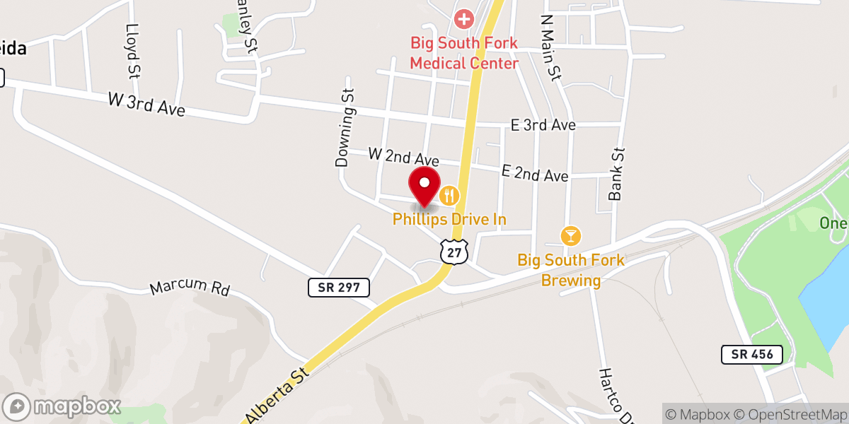 Map showing location of Scott County Florist