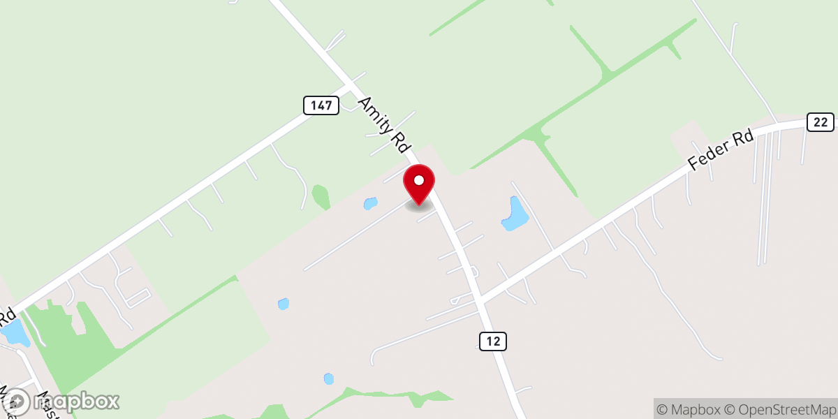 Map showing location of Darby Creek Church