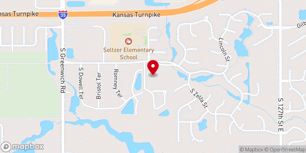 Map showing location of Temple Baptist Church