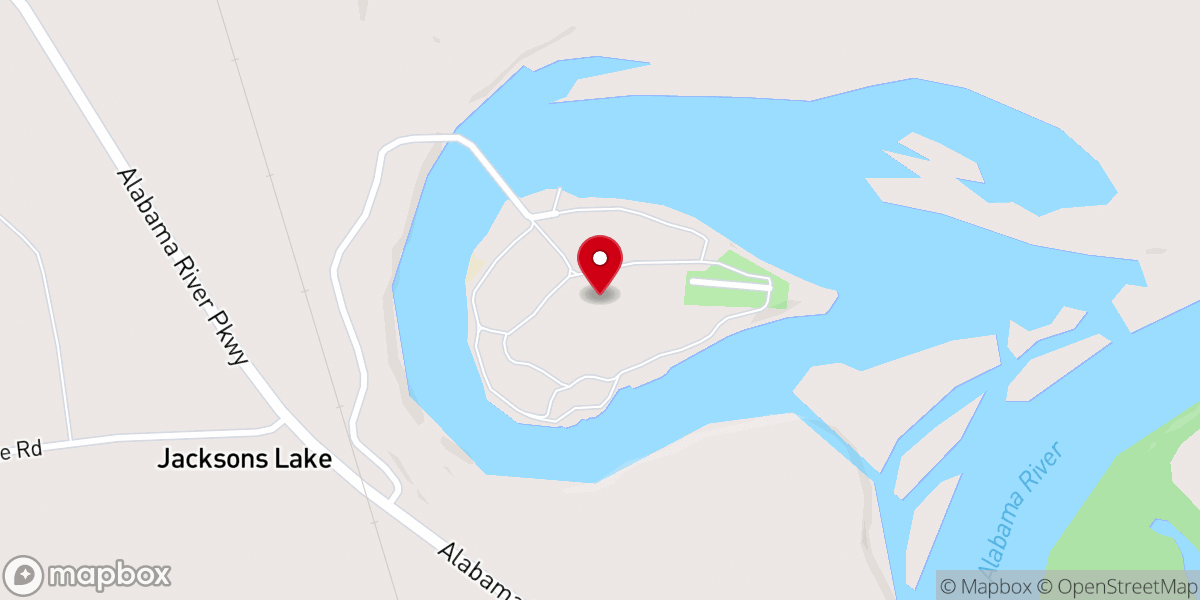 Map showing location of Jackson Lake Island