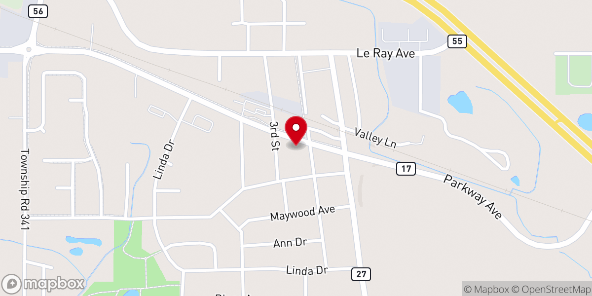 Map showing location of Salem Lutheran Church CLC
