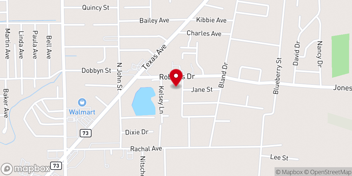 Map showing location of Circle Drive Baptist Church