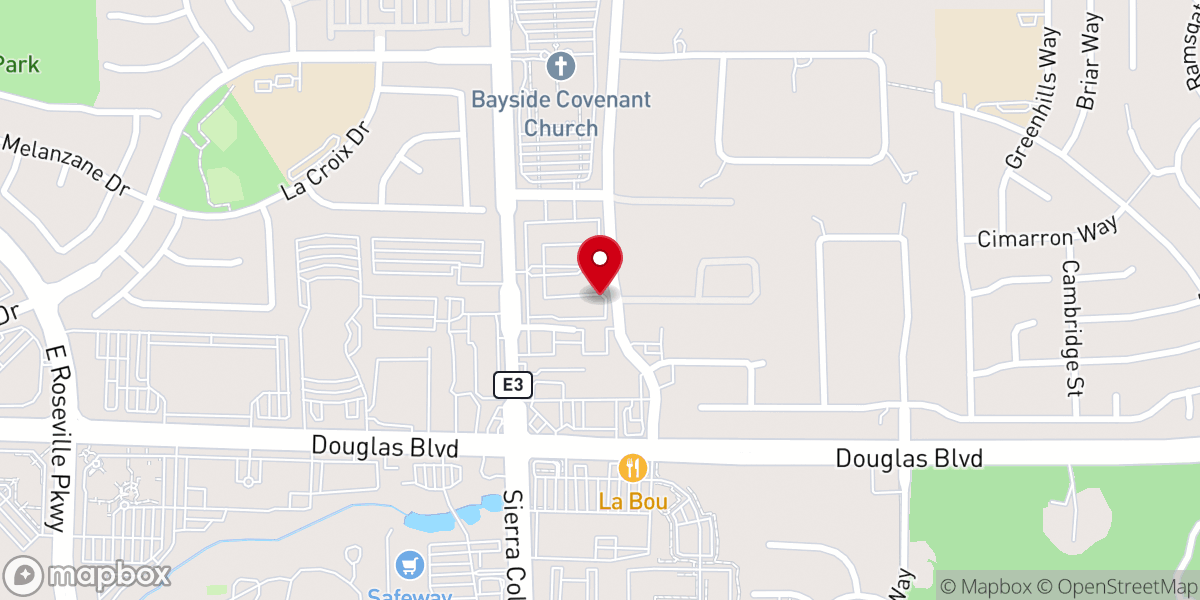 Map showing location of Bayside Granite Bay Conference Center