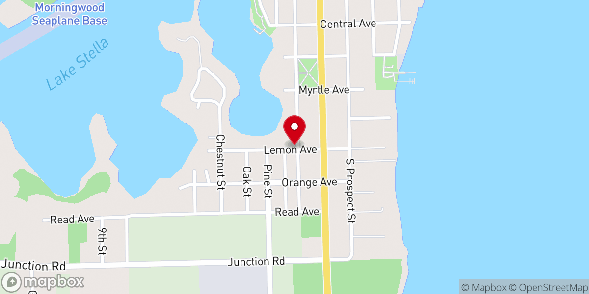 Map showing location of St. John the Baptist Catholic Chapel