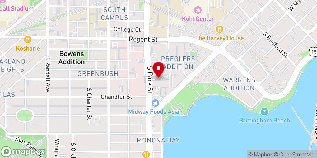 Map showing location of The Crossing Inc