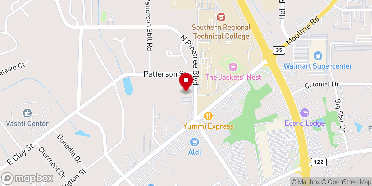 Map showing location of St. Augustine Catholic Church