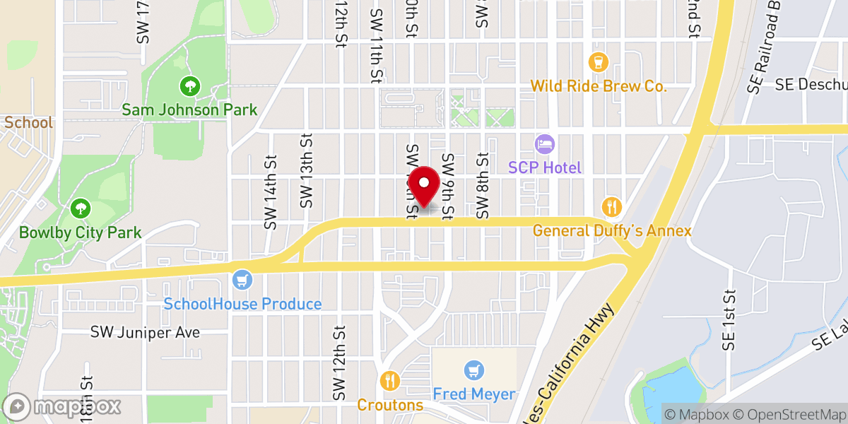 Map showing location of Grace Evangelical Lutheran Church