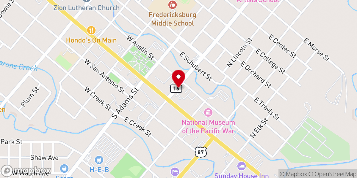 Map showing location of Rockbox Theater