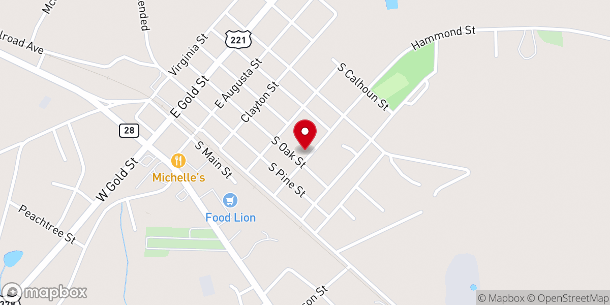 Map showing location of New Life Outreach Ministries