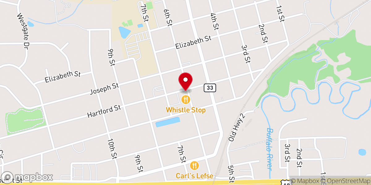 Map showing location of Parish Center
