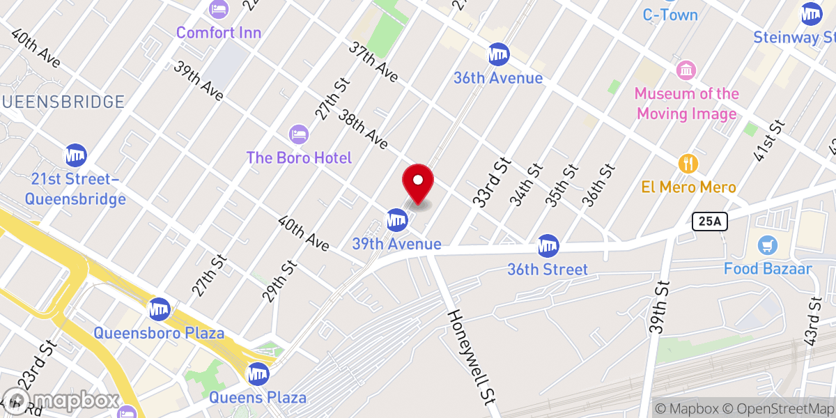 Map showing location of St. George's Coptic Orthodox Church of Astoria, Queens, NY, USA