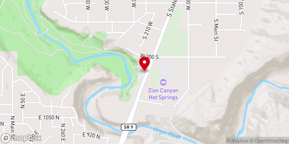 Map showing location of River Rock Roasting Company