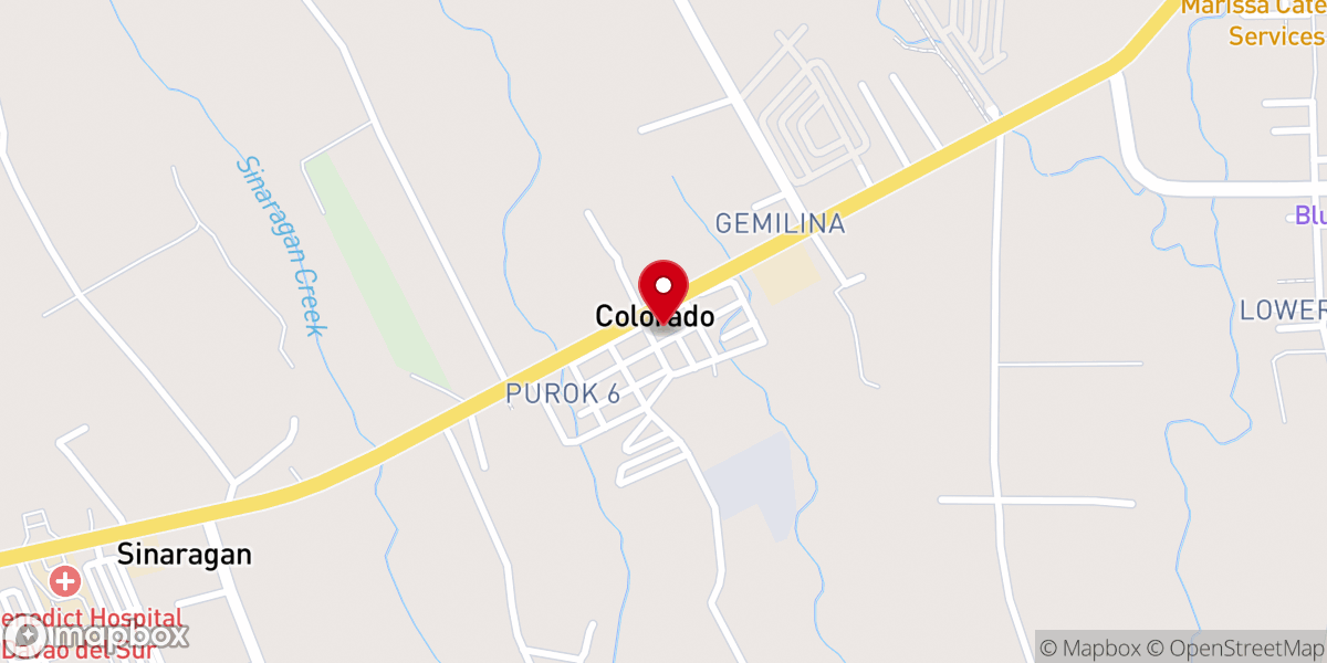 Map showing location of GKK Sto. Niño Colorado