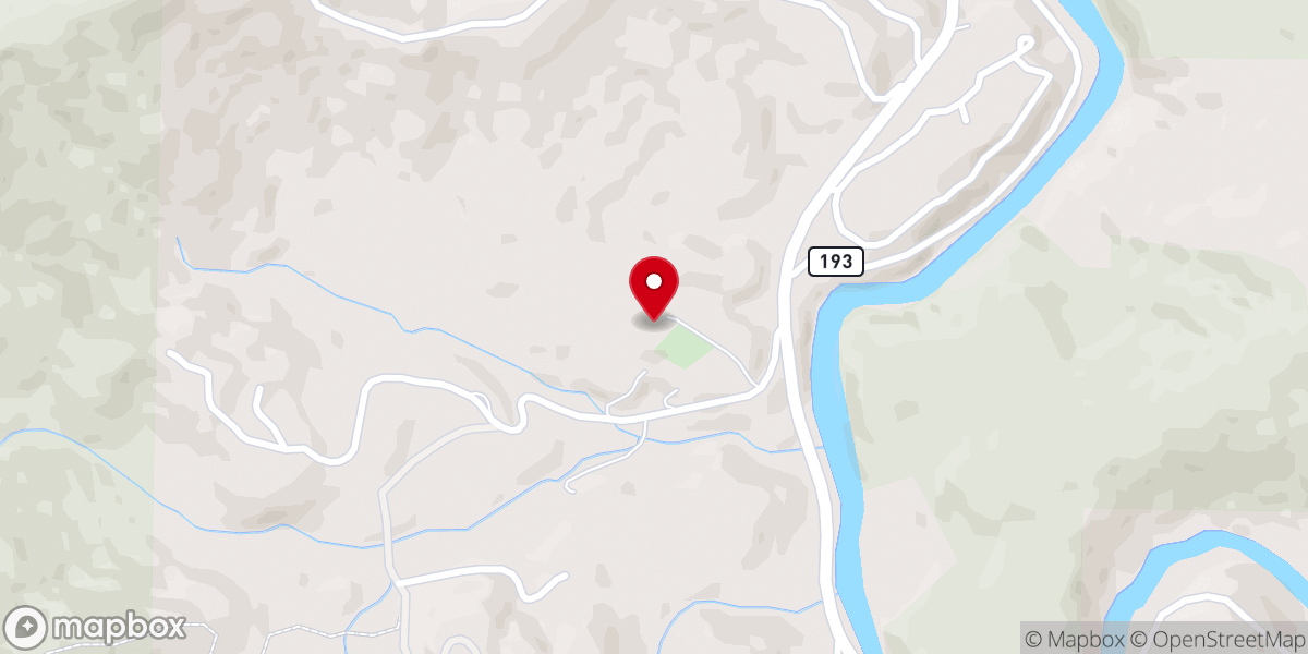 Map showing location of Stanley creek church