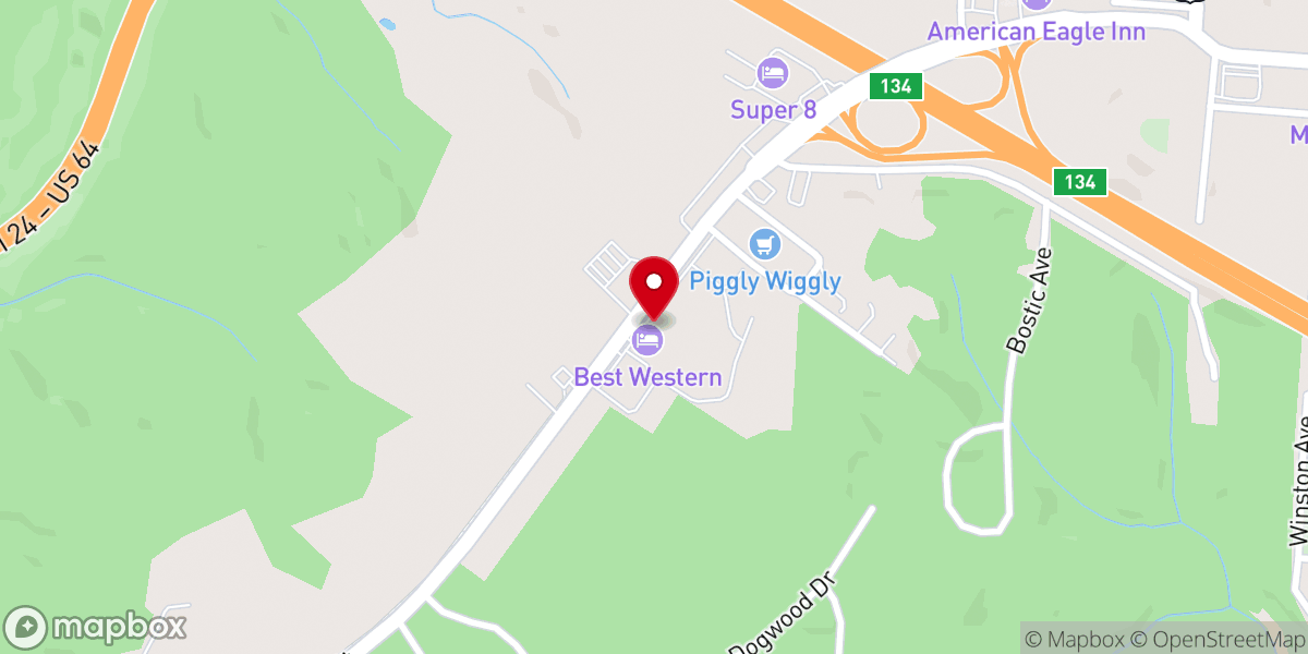 Map showing location of Monteagle Wedding Chapel