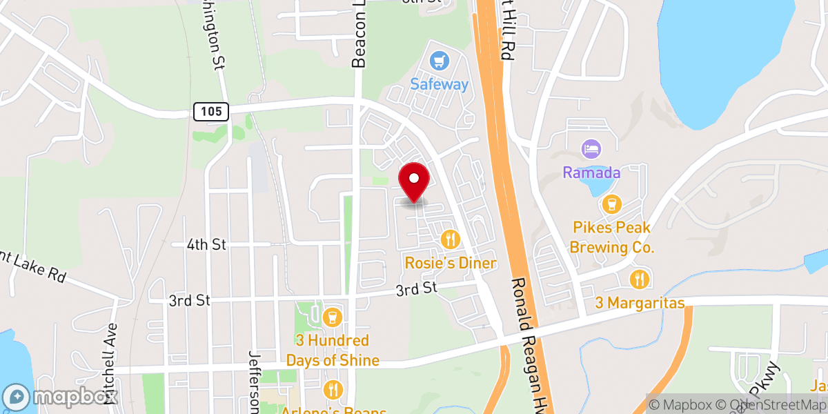 Map showing location of Columbine Gardens