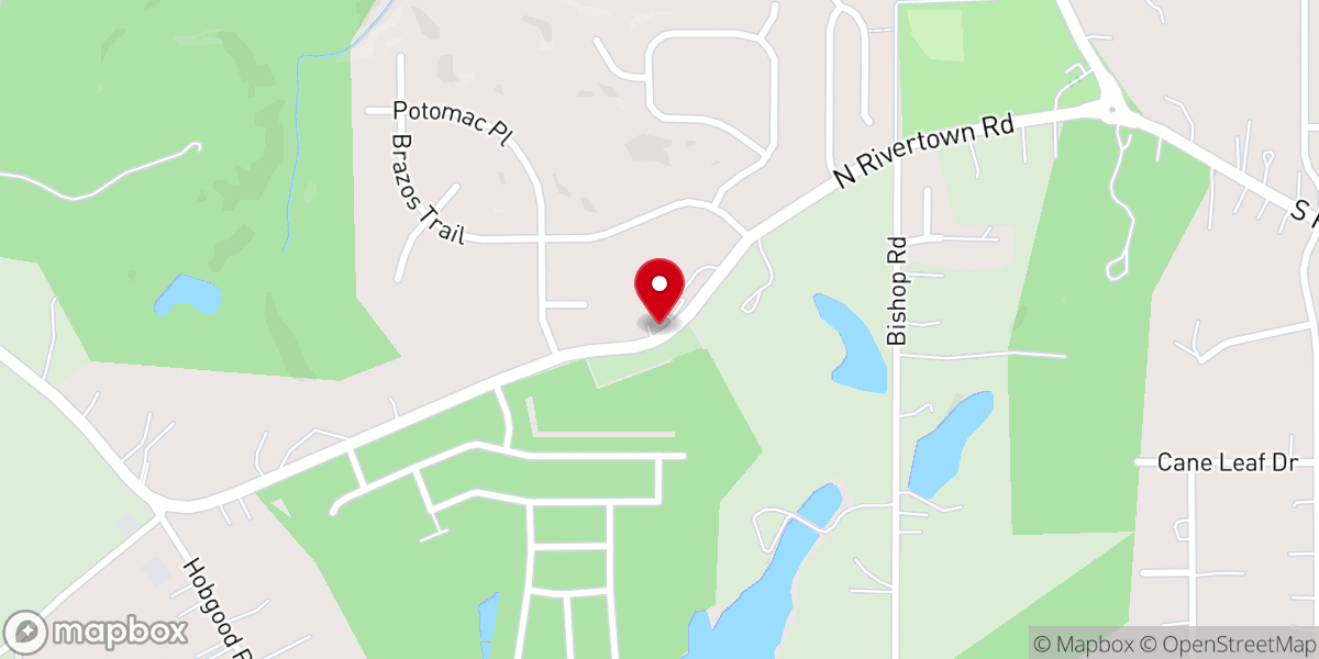 Map showing location of Antioch Methodist Church