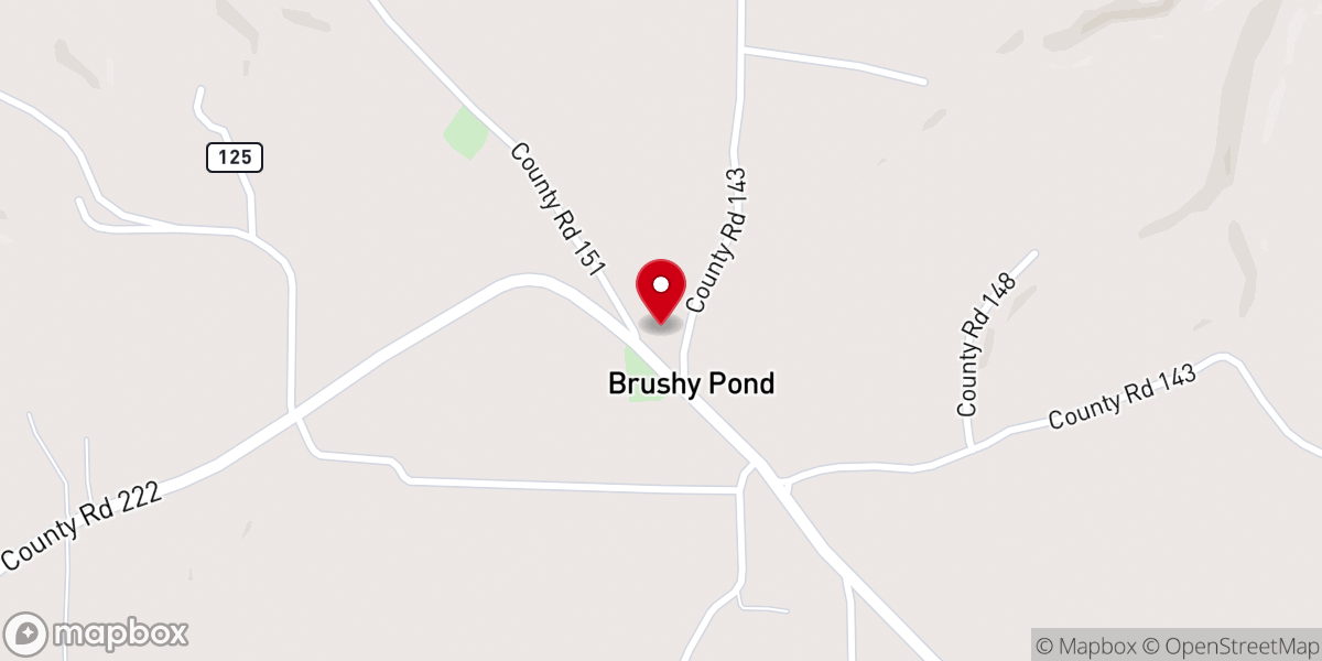 Map showing location of Ryan's Creek Baptist Church