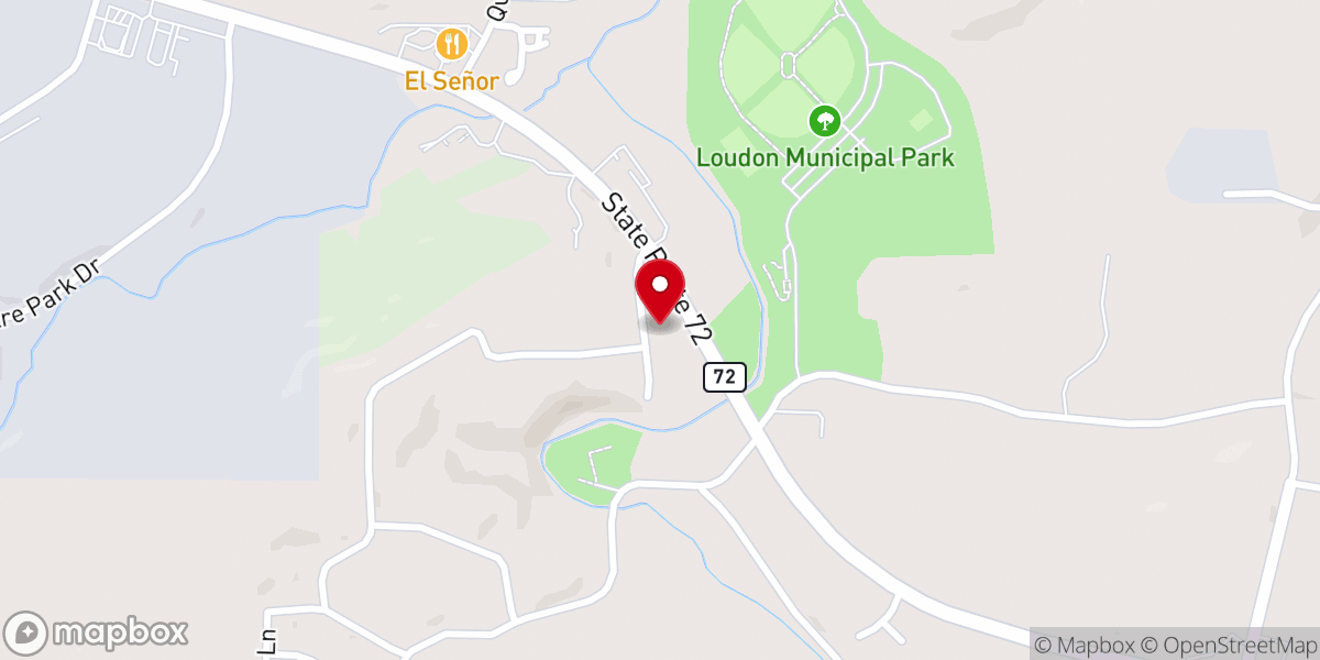 Map showing location of New Life Family Worship Center