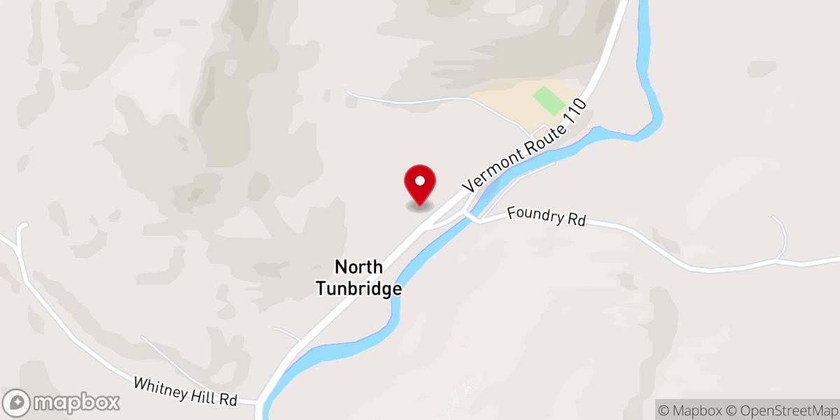 Map showing location of North Tunbridge