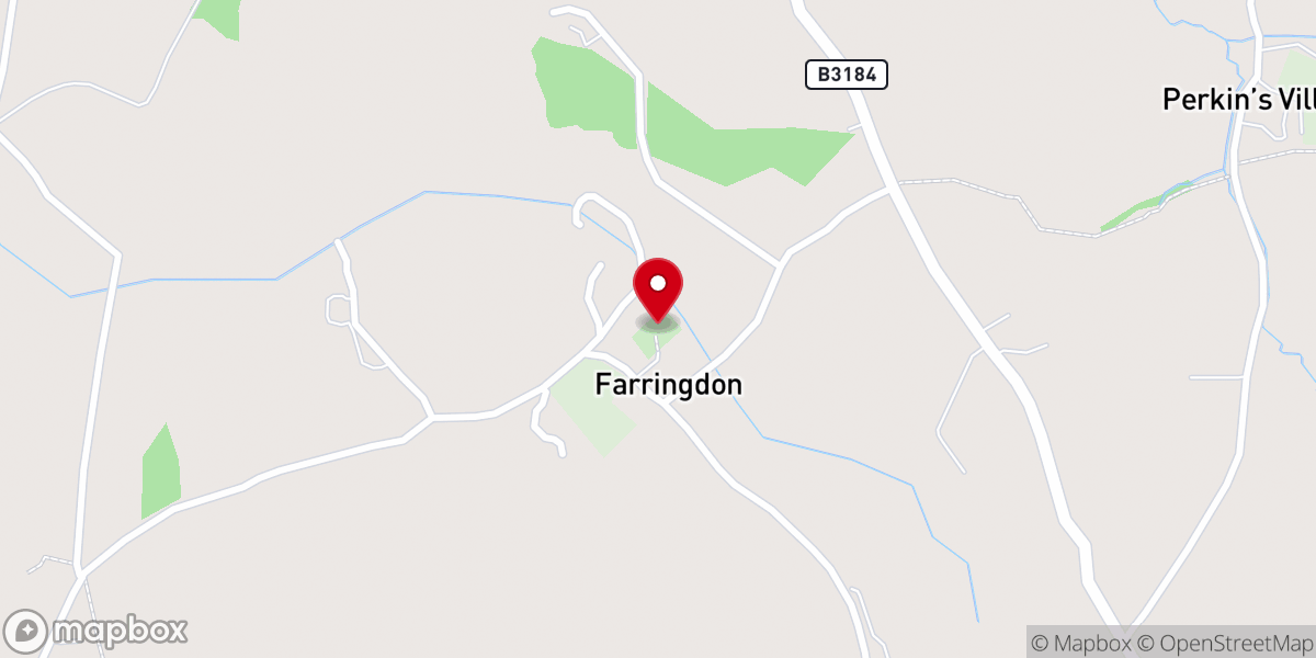 Map showing location of St Petrock & St Barnabas