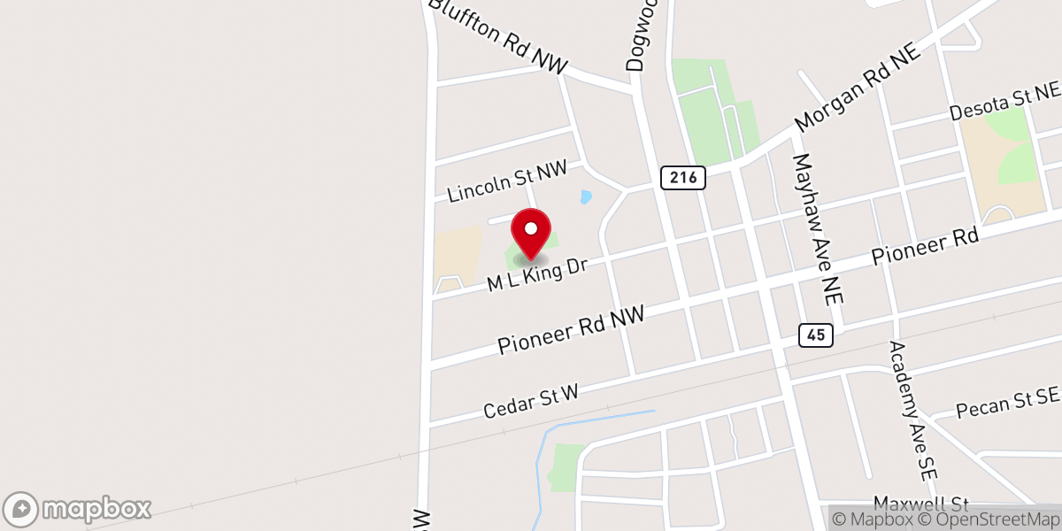 Map showing location of Mount Ebel Baptist Church